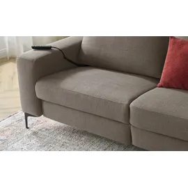 Max Schelling Eckcouch Mikrofaser 2-Sitzer Braun