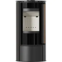 Kratki ERIK Ø150 Stahl Schwarz/Abdeckplatte Holz Jatoba