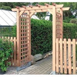 Douglasie Laubengang Monthey – Rosenbogen aus naturbelassenem Holz - Gartenbogen Bausatz in der Größe 190 x 225 x 100 cm – Rankbogen für den Garten