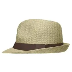 Sonnenhut mit Kontrastband MB6564, sand/braun, Größe S/M - braun - S
