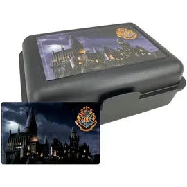 UNITED LABELS Brotdose mit Trennwand - Hogwarts, in Schwarz, Kunststoff, Rechteckig, 17.5x6.9x12.8 cm, Küchenzubehör, Vorratsbehälter, Brotdosen