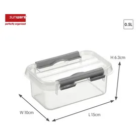 SUNWARE Aufbewahrungsbox Q-Line 10 x 6,5 x 15 cm 1-tlg. transparent