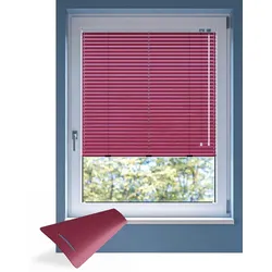 Jalousie ohne Bohren nach Maß, Rot Metall 7216, 40 x 100 cm, Jalousie individuell maßangefertigt