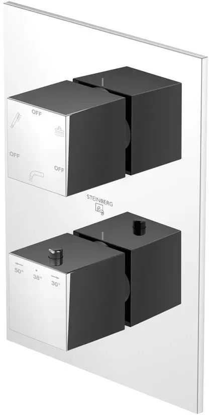 Steinberg Fertigmontageset für Unterputzthermostat 160 4123, chrom 160 4123