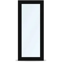 Balkontür Schwarz, Kunststoff, IDEAL 4000, aludec Jet Black, 510 x 1760 mm, individuell konfigurieren