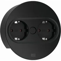 Bachmann Doppelsteckdose Twist 2 2 m Schwarz 2 St.