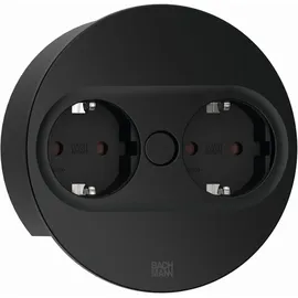 Bachmann Doppelsteckdose Twist 2 2 m Schwarz 2 St.