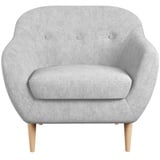 Home Affaire Sessel »Roni«, Wellenunterfederung für hohen Sitzkomfort, Massivholzfüße grau