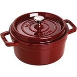 Staub 1102087 Cocotte, 20 cm rund, Bräter aus Gusseisen, grenadine