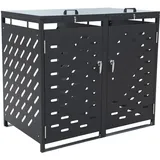 Estexo Mülltonnenbox 2 Türen 100 x 120 cm anthrazit