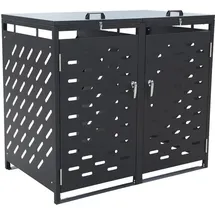 Estexo Mülltonnenbox 2 Türen 100 x 120 cm anthrazit