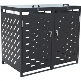 Estexo Mülltonnenbox 2 Türen 100 x 120 cm anthrazit