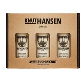 KNUT HANSEN DRY GIN Set|Weltweit ausgezeichnet|14 regionale Zutaten wie Wachholder, Gurke|Handcrafted nach nordischer Art in eigener Manufaktur|Abgefüllt in nachhaltiger Keramikflasche|3 x 50ml