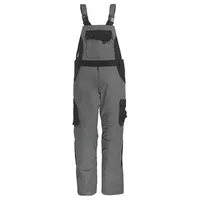 FHB Latzhose ECKHARD Twill 300, - grau/schwarz