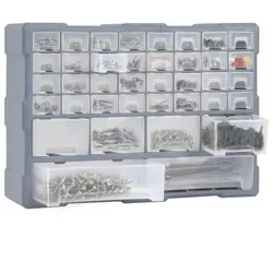 Multi-Schubladen-Organizer 1 | vidaXL : Farbe - Grau