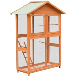 Vogelkäfig Kiefernholz & Tannenholz 125,5x59,5x164 cm
