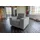 KAWOLA Sessel MADELINE Cord 70 x 80 x 90 cm Grau mit Kissen und Rollen