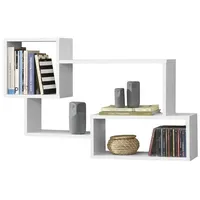 [en.casa] Kvinesdal Wandregal 87 x 18 x 54 cm Weiß