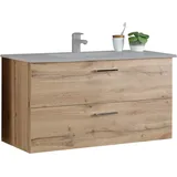 BASIC by Balculina Waschtisch-Set Best Holzoptik Braun Wildeiche