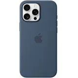 Apple Silikon Case mit MagSafe für iPhone 16 Pro Max Denim