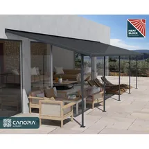 CANOPIA Terrassenüberdachung Capri 860 x 295 cm grau
