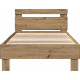 vidaXL Bettgestell mit LED Artisan-Eiche 100 x 200 cm