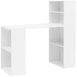 Wohnling Schreibtisch weiß rechteckig, Wangen-Gestell weiß 120,0 x 53,0 cm