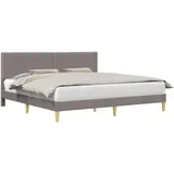 vidaXL Bettgestell 200 x 200 cm Taupe