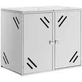 Uniprodo Mülltonnenbox - 2 x 240 l - Luftschlitze