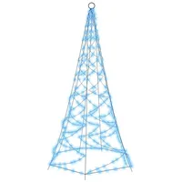 VidaXL LED-Weihnachtsbaum für Fahnenmast Blau 200 LEDs 180 cm