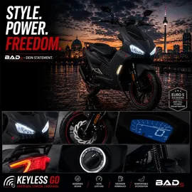 Burnout BAD s 50 ccm 3,0 PS 45 km/h Mattschwarz