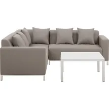 Beliani Belize Lounge Set 5-Sitzer beige