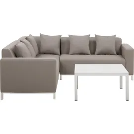 Beliani Belize Lounge Set 5-Sitzer beige