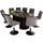 Home Deluxe - Pokertisch Mit 6 Stühlen Double Up - Tisch Mit Led Beleuchtung U. Getränkehalter, Maße: 215 X 106 X 78 Cm, Stuhlfarbe: Hellgrau I Spieltisch Poker Tisch Led-pokertisch Pokertisch Pokert