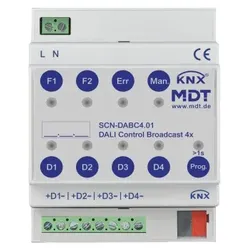 MDT SCN-DABC4.01 DALI Control Broadcast Gateway, 4 Kanal, 4 TE, REG SCNDABC401