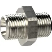 Riegler Doppelgewindenippel, M16x1,5 a., M16x1,5 a., SW 19, MS