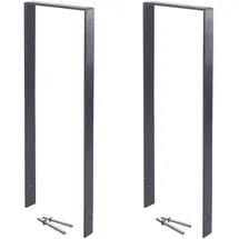 Trutzholm 2 x Fahrradanlehnbügel 119 x 39 cm Flachstahl 13 mm Anthrazit Einbetonieren Anlehnbügel Parker Typ U