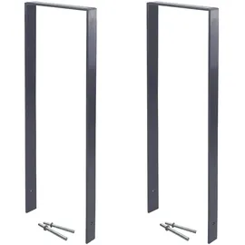 Trutzholm 2 x Fahrradanlehnbügel 119 x 39 cm Flachstahl 13 mm Anthrazit Einbetonieren Anlehnbügel Parker Typ U