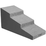 Welsti Hundetreppe, 40 Cm, 3 Geneigte Stufen, Dunkelgrau