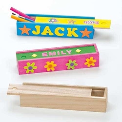 4 x Stiftebox aus Holz, Zum Selbstgestallten, Basteln für Kinder