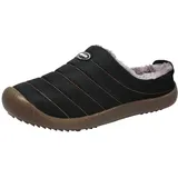Generisch Winter Plüsch Hüttenschuhe Herren Warm Filzhausschuhe Herren Gefüttert Geschlossen Winterhausschuhe rutschfest Orthopädische Hausschuhe Kuschel Weiche Slipper Breite Cosy Hauspantoffeln - 47 EU