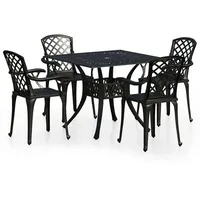 vidaXL Bistro-Set 5-tlg. schwarz 3070614