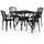 vidaXL Bistro-Set 5-tlg. schwarz 3070614