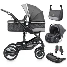 veska Kombi-Kinderwagen Schwarz/Grau