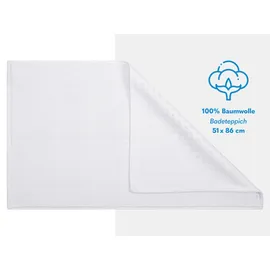 hammetex Badematte Weiß 51 x 86 cm