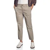 STREET ONE Damen A378680 Softe Twill Chino, Buff Grey, 42W x 28L