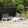 vidaXL Garten-Lounge-Set 3-tlg. Kunststoff weiß