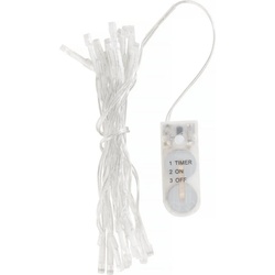 VBS Lichterkette Mini-LED-Lichterkette, mit Timer und Knopfzellen weiß