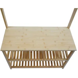 Mendler Schuhbank 170 x 70 x 31 cm braun / braun