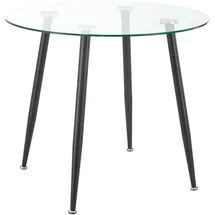 [en.casa] Esstisch, Humppila 80x75 cm Schwarz